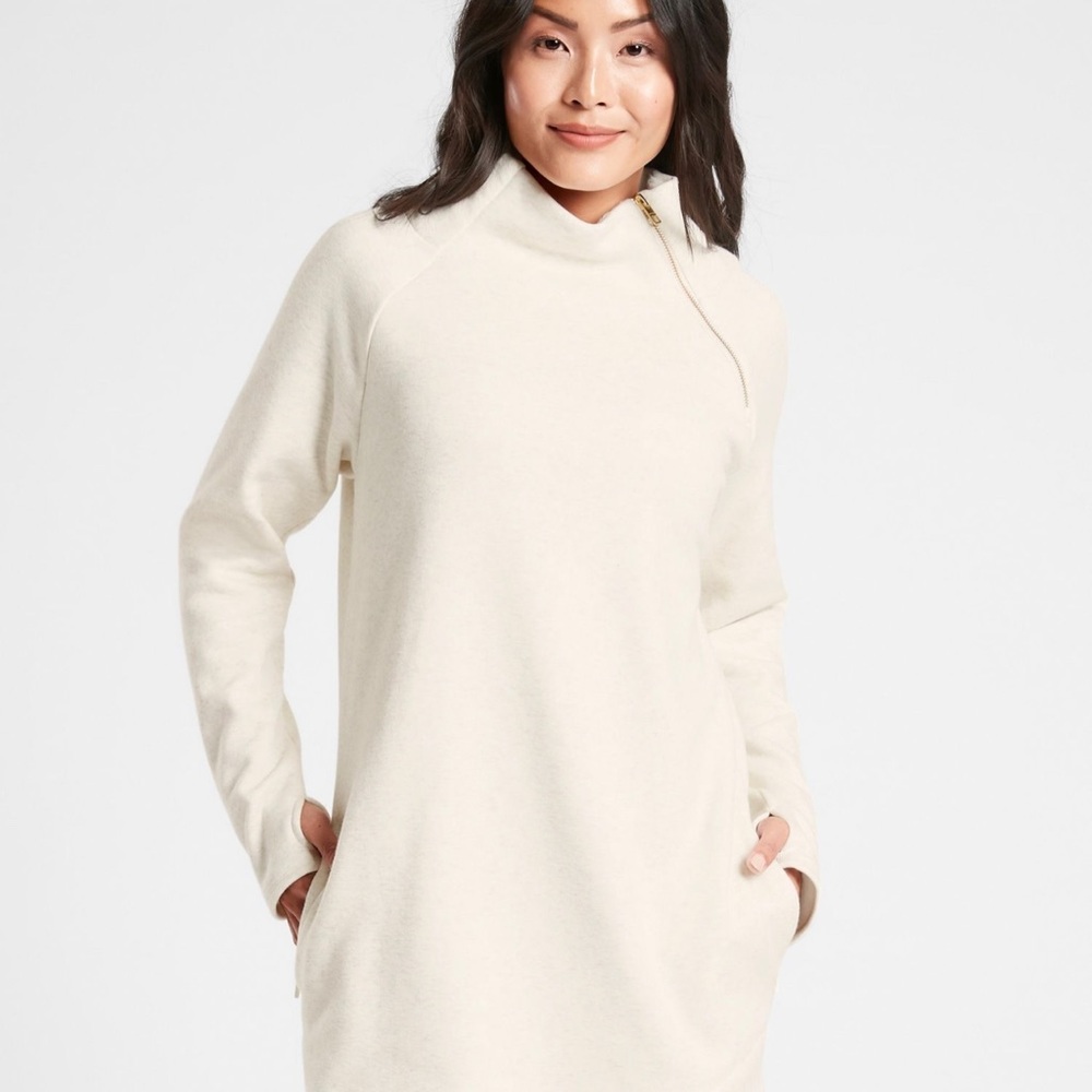 Athleta Cozy Karma asym sweatshirt dress